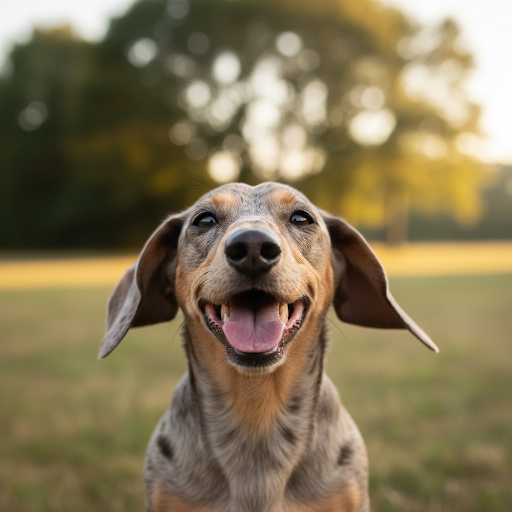 Teckel mirando a camara